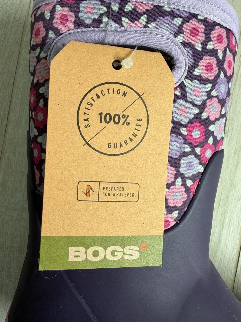 NWT Bogs Classic Kids Purple FloralWaterproof Winter Boots- Pink & Purple